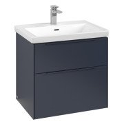 Тумба під раковину Villeroy & Boch Subway 3.0 62,2х57,6 см ДСП/алюміній морський синій/монохром C57602VQ