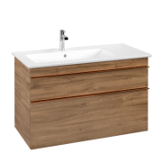 Тумба під раковину Villeroy & Boch Venticello 95,3х50,2 см ДСП дуб канзас/ручка мідь A92705RH