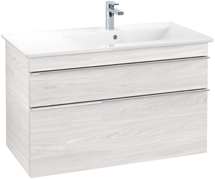 Тумба под раковину Villeroy & Boch Venticello 95,3х50,2 см ДСП/МДФ белое дерево/ручка хром A92801E8