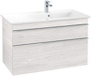 Тумба под раковину Villeroy & Boch Venticello 95,3х50,2 см ДСП/МДФ белое дерево/ручка хром A92801E8