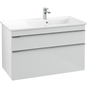 Тумба под раковину Villeroy & Boch Venticello 95,3х50,2 см МДФ стекло глянцевое белое/ручка хром A92801RE