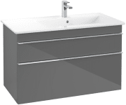Тумба під раковину Villeroy & Boch Venticello 95,3х50,2 см МДФ глянсовий сірий/ручка хром A92801FP