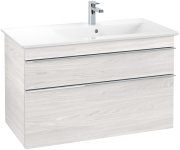 Тумба под раковину Villeroy & Boch Venticello 95,3х50,2 см ДСП/МДФ белое дерево/ручка хром A92801E8