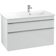 Тумба під раковину Villeroy & Boch Venticello 95,3х50,2 см МДФ скло глянсове біле/ручка хром A92801RE