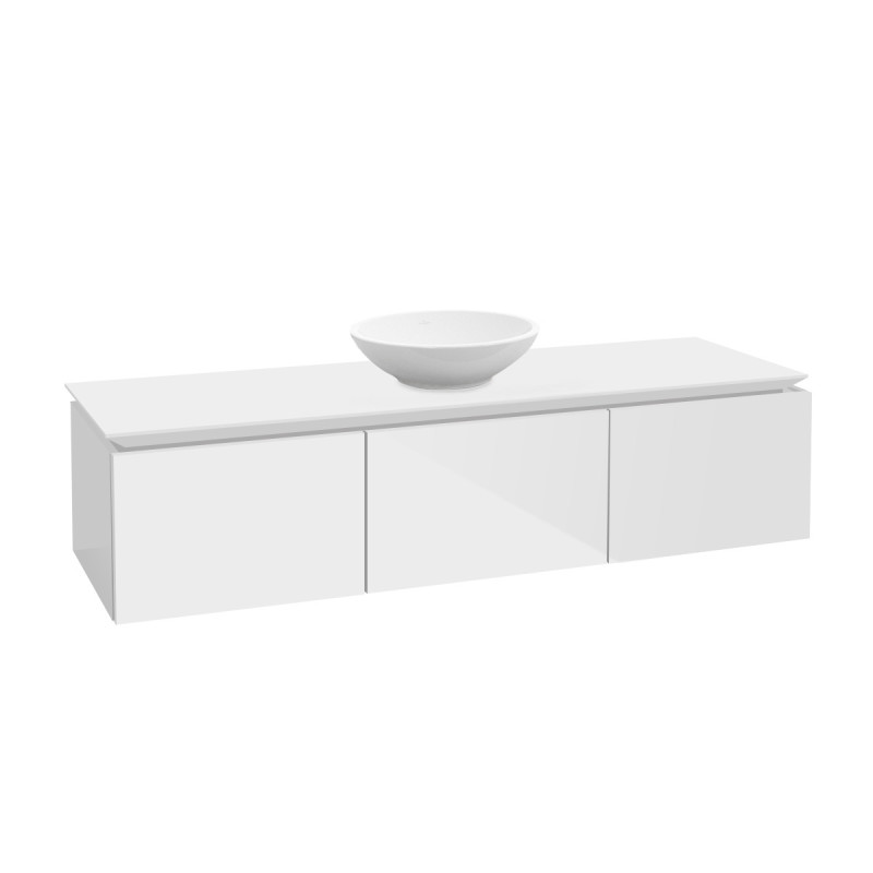 Тумба под раковину Villeroy & Boch Legato 140х38 см МДФ/ДСП белый глянцевый B58500DH