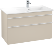 Тумба под раковину Villeroy & Boch Venticello 95,3х50,2 см ДСП мягкий серый/ручка алюминий белый A92802VK