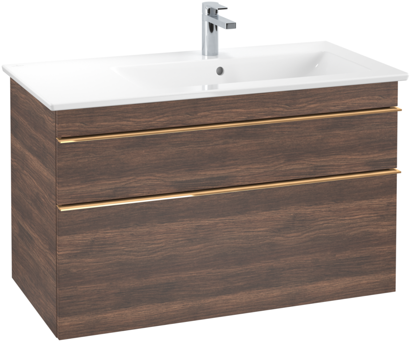 Тумба під раковину Villeroy & Boch Venticello 95,3х50,2 см ДСП дуб аризона/ручка мідь A92805VH