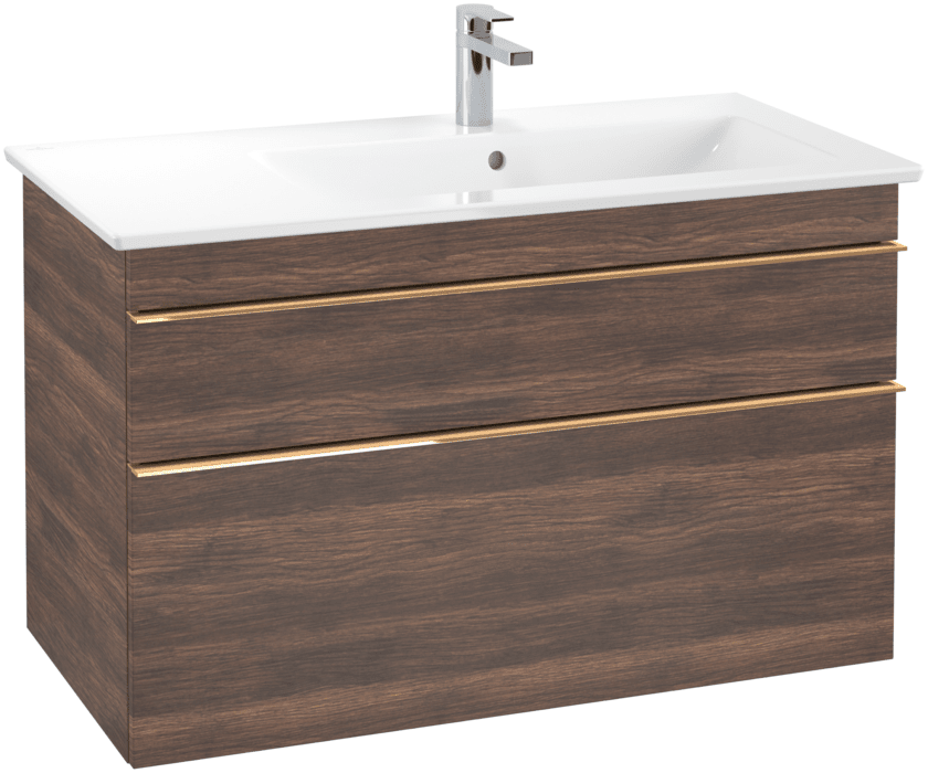 Тумба под раковину Villeroy & Boch Venticello 95,3х50,2 см ДСП дуб аризона/ручка медь A92805VH
