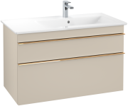 Тумба под раковину Villeroy & Boch Venticello 95,3х50,2 см ДСП мягкий серый/ручка медь A92805VK