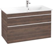 Тумба под раковину Villeroy & Boch Venticello 95,3х50,2 см ДСП дуб аризона/ручка алюминий белый A92802VH
