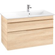 Тумба под раковину Villeroy & Boch Venticello 95,3х50,2 см ДСП вяз печатный/ручка медь A92805PN