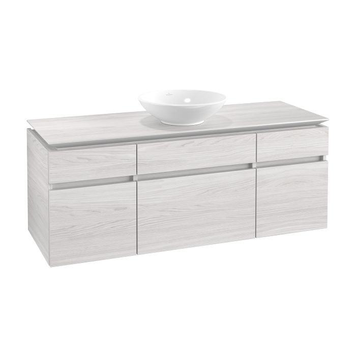 Тумба під раковину Villeroy & Boch Legato 140х55 см ДСП біле дерево B58600E8