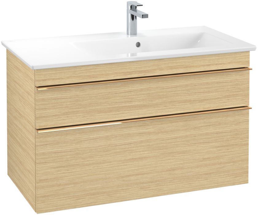 Тумба під раковину Villeroy & Boch Venticello 95,3х50,2 см ДСП північний дуб/ручка мідь A92805VJ