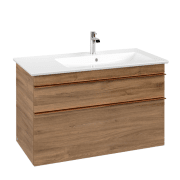 Тумба под раковину Villeroy & Boch Venticello 95,3х50,2 см ДСП дуб канзас/ручка медь  A92805RH