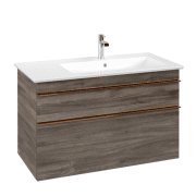 Тумба под раковину Villeroy & Boch Venticello 95,3х50,2 см ДСП каменный дуб/ручка медь A92805RK
