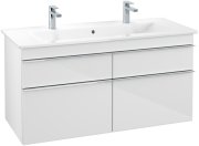 Тумба под раковину Villeroy & Boch Venticello 115,3х50,2 см МДФ глянцевый белый/ручка хром A92901DH