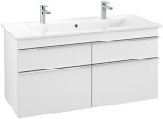 Тумба під раковину Villeroy & Boch Venticello 115,3х50,2 см ДСП/МДФ білий матовий/ручка хром A92901MS