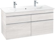 Тумба під раковину Villeroy & Boch Venticello 115,3х50,2 см ДСП/МДФ біле дерево/ручка хром A92901E8