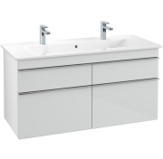 Тумба под раковину Villeroy & Boch Venticello 115,3х50,2 см МДФ стекло глянцевое белое/ручка хром A92901RE