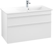 Тумба під раковину Villeroy & Boch Venticello 95,3х50,2 см ДСП/МДФ білий матовий/ручка алюміній білий A92802MS