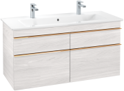 Тумба под раковину Villeroy & Boch Venticello 115,3х50,2 см ДСП/МДФ белое дерево/ручка медь A92905E8