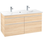 Тумба під раковину Villeroy & Boch Venticello 115,3х50,2 см ДСП в'яз друкарський/ручка алюміній білий A92902PN