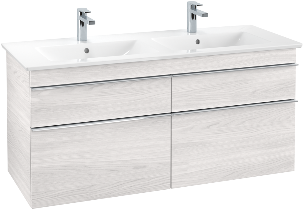 Тумба под раковину Villeroy & Boch Venticello 125,3х50,2 см ДСП/МДФ белое дерево/ручка хром A93001E8