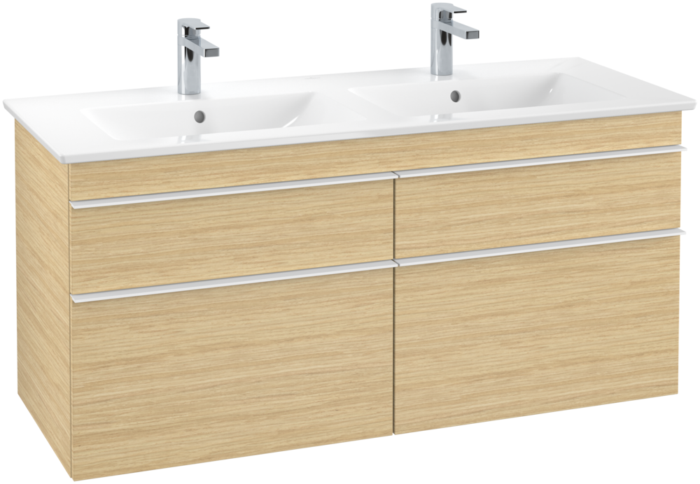 Тумба под раковину Villeroy & Boch Venticello 125,3х50,2 см ДСП северный дуб/ручка алюминий белый A93002VJ