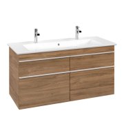 Тумба под раковину Villeroy & Boch Venticello 115,3х50,2 см ДСП дуб канзас/ручка алюминий белый A92902RH