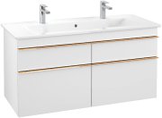 Тумба під раковину Villeroy & Boch Venticello 115,3х50,2 см ДСП/МДФ білий матовий/ручка мідь A92905MS