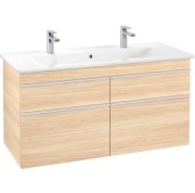 Тумба під раковину Villeroy & Boch Venticello 115,3х50,2 см ДСП в'яз друкарський/ручка алюміній білий A92902PN