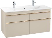 Тумба під раковину Villeroy & Boch Venticello 115,3х50,2 см ДСП м'який сірий/ручка мідь A92905VK