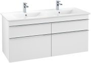 Тумба під раковину Villeroy & Boch Venticello 125,3х50,2 см ДСП/МДФ білий матовий/ручка хром A93001MS