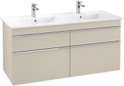 Тумба под раковину Villeroy & Boch Venticello 125,3х50,2 см ДСП мягкий серый/ручка хром A93001VK