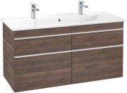 Тумба під раковину Villeroy & Boch Venticello 115,3х50,2 см ДСП дуб аризона/ручка алюміній білий A92902VH