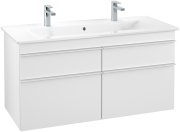 Тумба під раковину Villeroy & Boch Venticello 115,3х50,2 см ДСП/МДФ білий матовий/ручка алюміній білий A92902MS