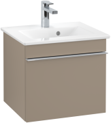 Тумба под раковину Villeroy & Boch Venticello 46,6х42,5 ДСП трюфель серый/ручка хром A93101VG