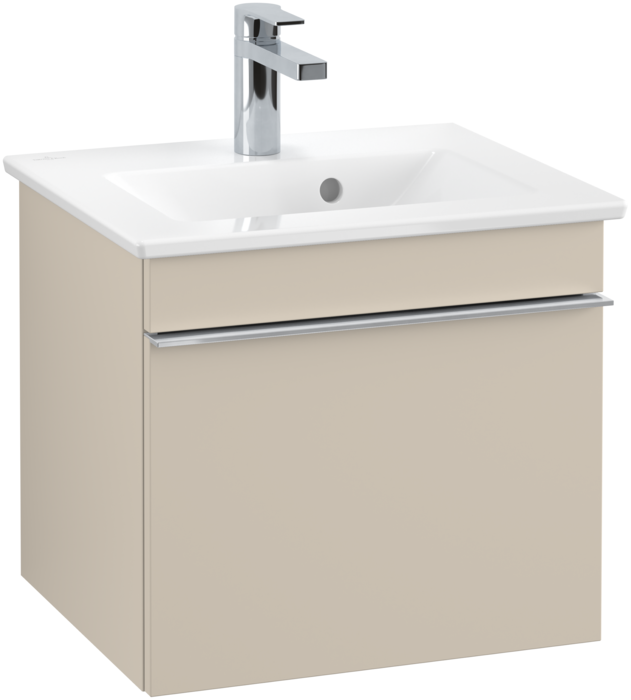 Тумба под раковину Villeroy & Boch Venticello 46,6х42,5 см ДСП мягкий серый/ручка хром A93101VK