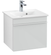 Тумба під раковину Villeroy & Boch Venticello 46,6х42,5 см МДФ скло глянсове біле/ручка алюміній білий A93102RE