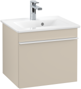 Тумба под раковину Villeroy & Boch Venticello 46,6х42,5 см ДСП мягкий серый/ручка алюминий белый A93102VK