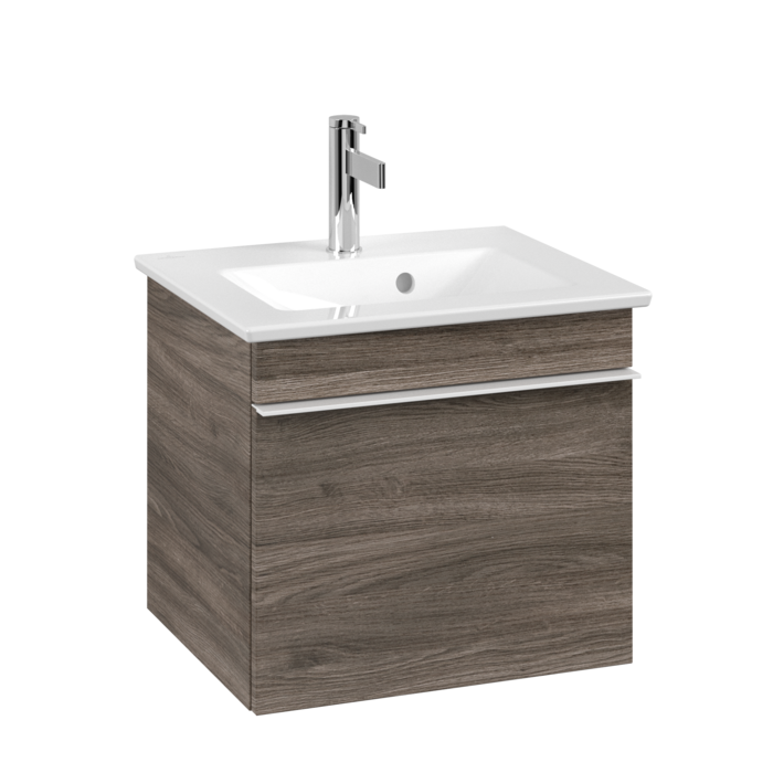 Тумба под раковину Villeroy & Boch Venticello 46,6х42,5 см ДСП каменный дуб/ручка алюминий белый A93102RK