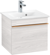 Тумба под раковину Villeroy & Boch Venticello 46,6х42,5 см ДСП/МДФ белое дерево/ручка медь A93105E8