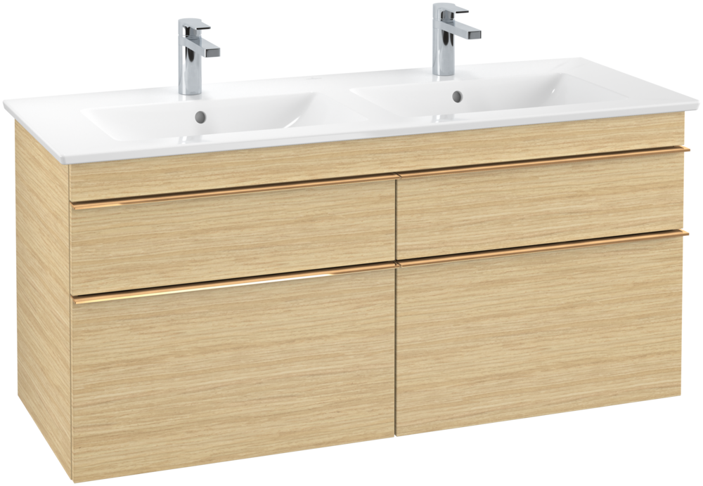 Тумба под раковину Villeroy & Boch Venticello 125,3х50,2 см ДСП северный дуб/ручка медь A93005VJ