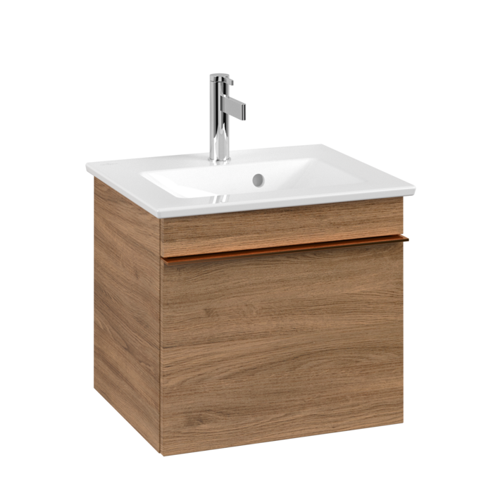 Тумба под раковину Villeroy & Boch Venticello 46,6х42,5 см ДСП дуб канзас/ручка медь A93105RH