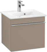 Тумба під раковину Villeroy & Boch Venticello 46,6х42,5 ДСП трюфель сірий/ручка хром A93101VG