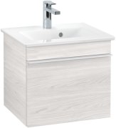 Тумба під раковину Villeroy & Boch Venticello 46,6х42,5 см ДСП/МДФ біле дерево/ручка алюміній білий A93102E8
