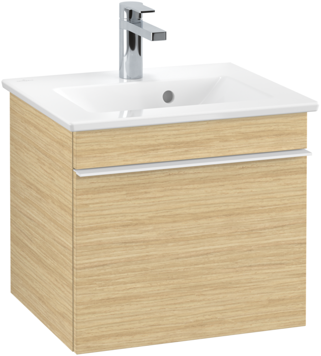 Тумба під раковину Villeroy & Boch Venticello 46,6х42,5 см ДСП північний дуб/ручка алюміній білий A93102VJ