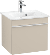 Тумба под раковину Villeroy & Boch Venticello 46,6х42,5 см ДСП мягкий серый/ручка алюминий белый A93102VK