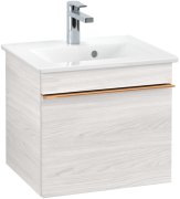 Тумба під раковину Villeroy & Boch Venticello 46,6х42,5 см ДСП/МДФ біле дерево/ручка мідь A93105E8