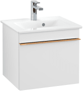 Тумба под раковину Villeroy & Boch Venticello 46,6х42,5 см ДСП/МДФ белый матовый/ручка медь A93105MS